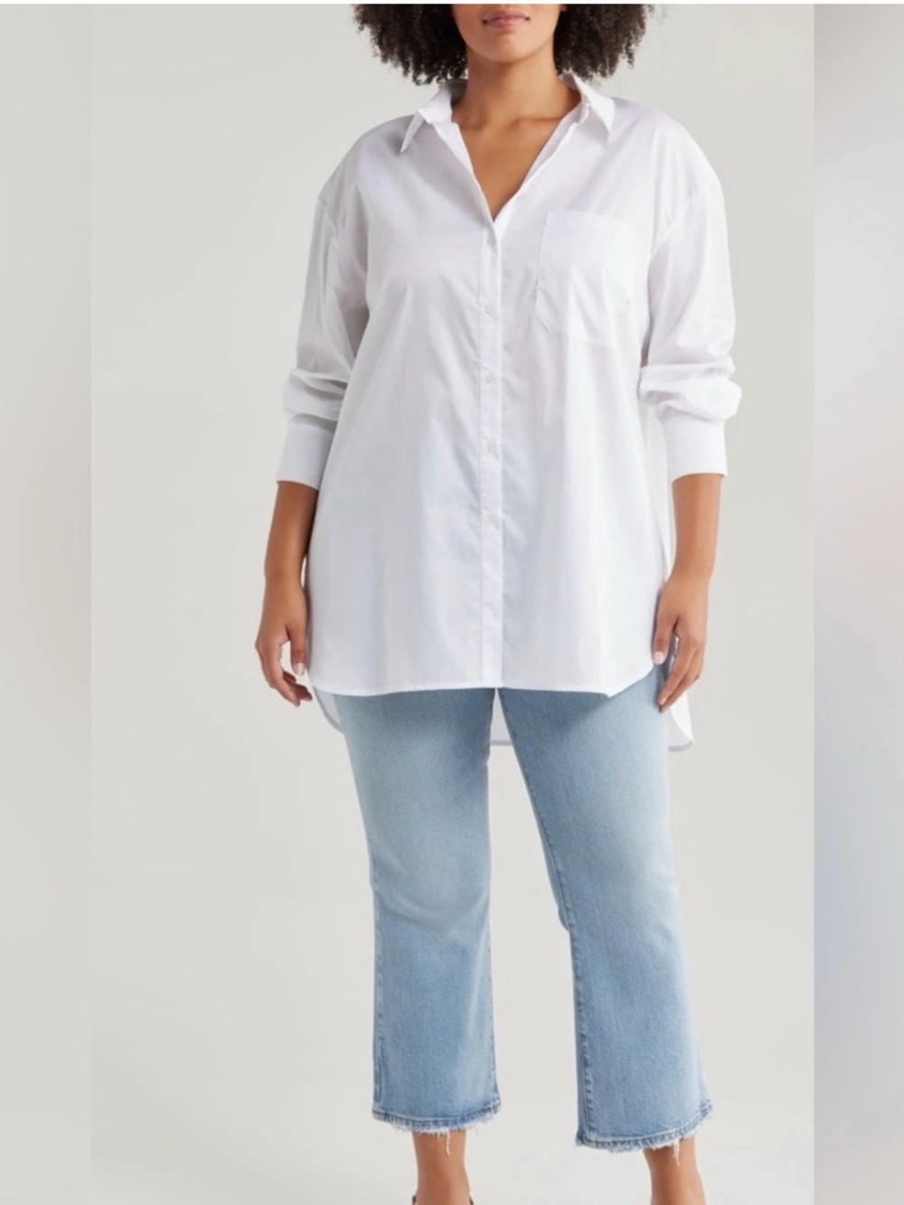 Harshman Los Angeles White Button-Down Shirt - Women's Oversized